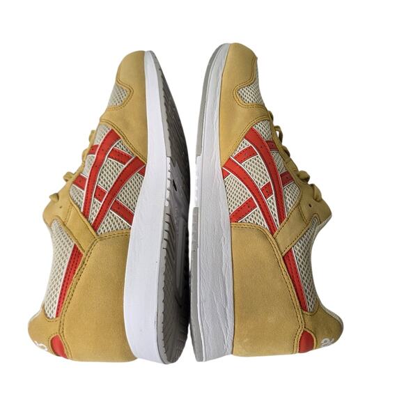 ASICS Mens Lyte Classic Sneakers Shoes Vanilla/Red Clay SZ 11 Suede Running - Picture 5 of 12